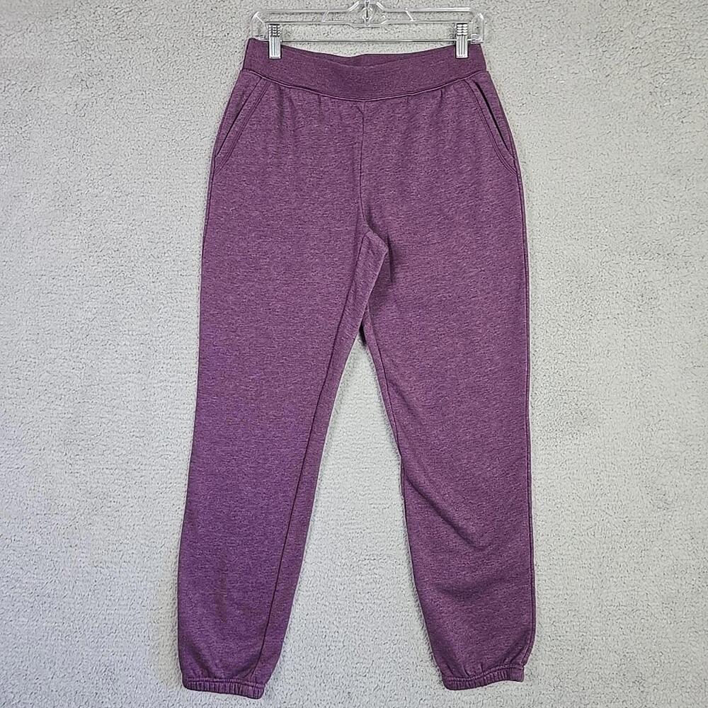 Time and Tru Women's Fleece Cinch Pants Purple Oxford Size S(4-6)